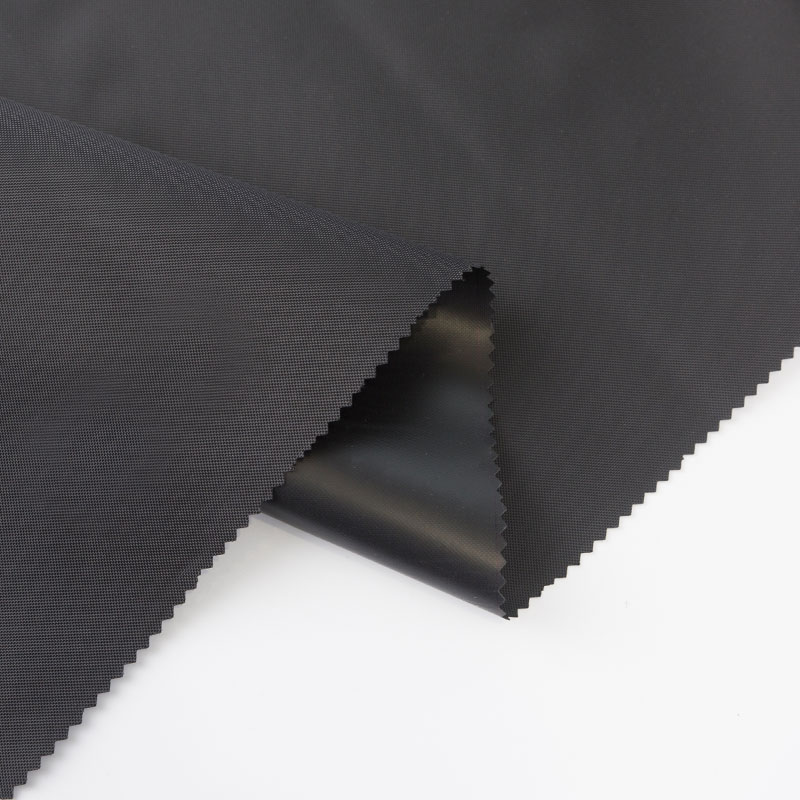 400d Éadach Criptithe Dubh Oxford Clúdaithe PVC Fabraic Bagáiste